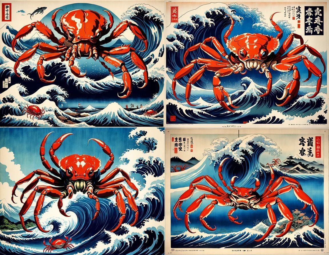 Surreal Japanese Hybrid Creature Movie Poster in Grotesque S...