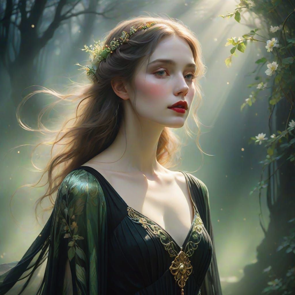 Mystical Beauty in Ethereal Glow