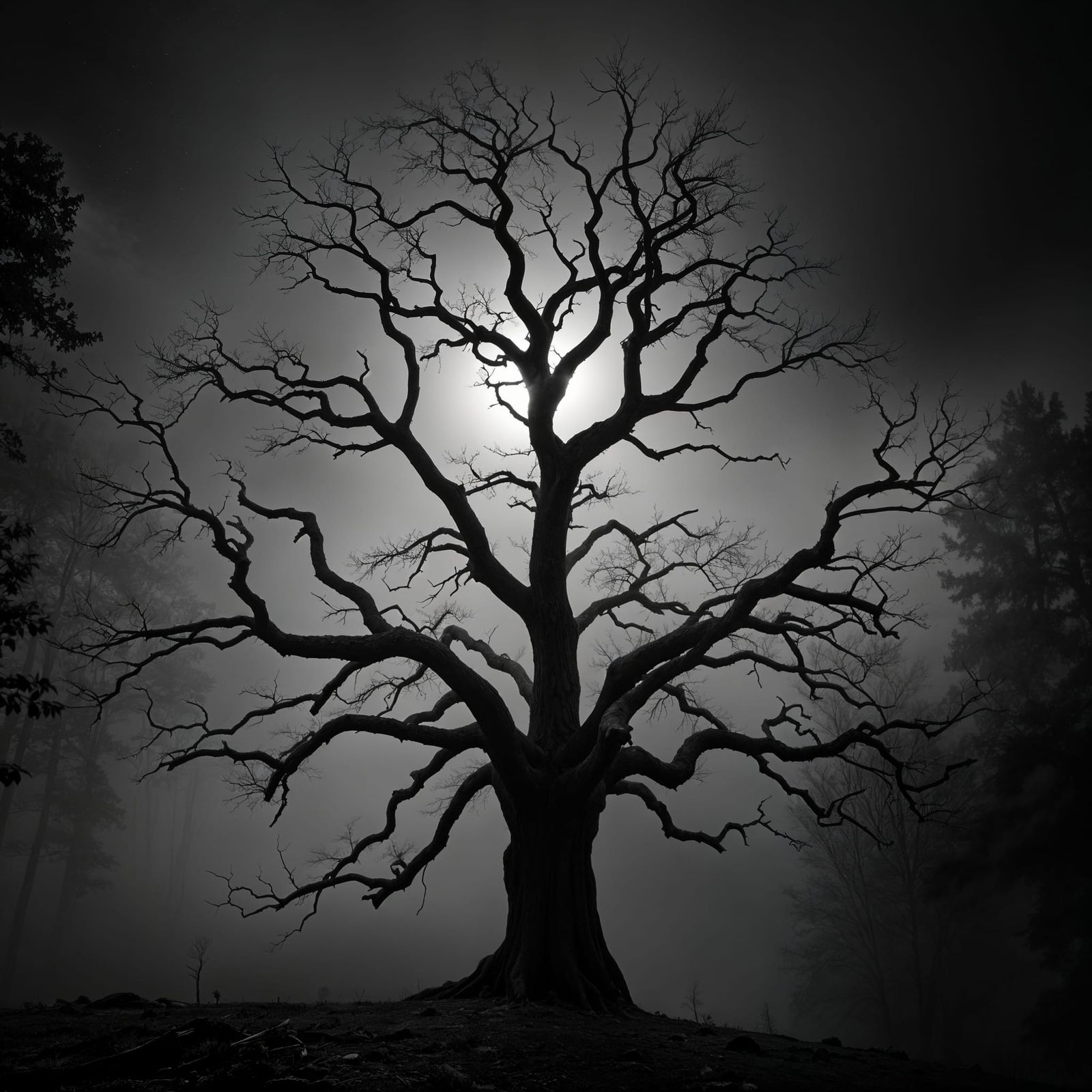 Steht ein Baum im Wald allein / A single tree standing in the woods.