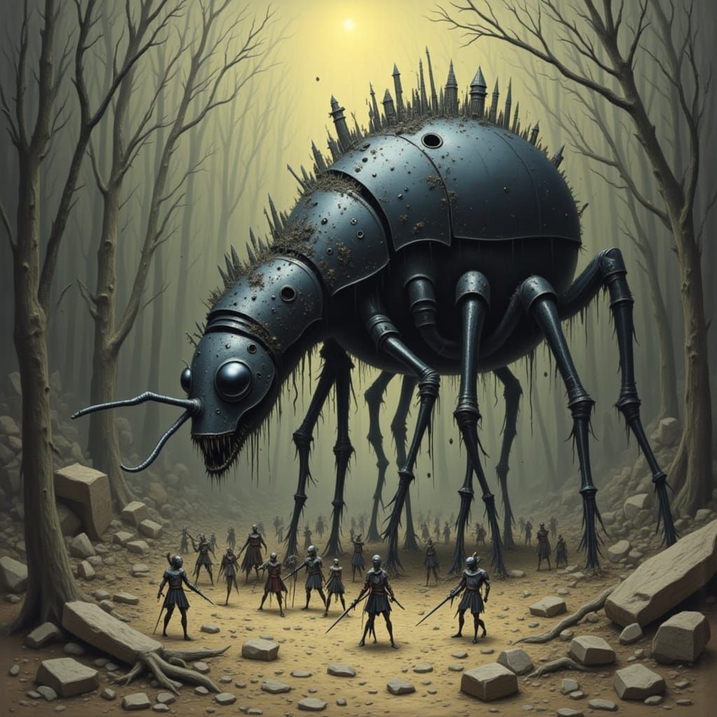 Giant Ant Towers Over Tiny Humans