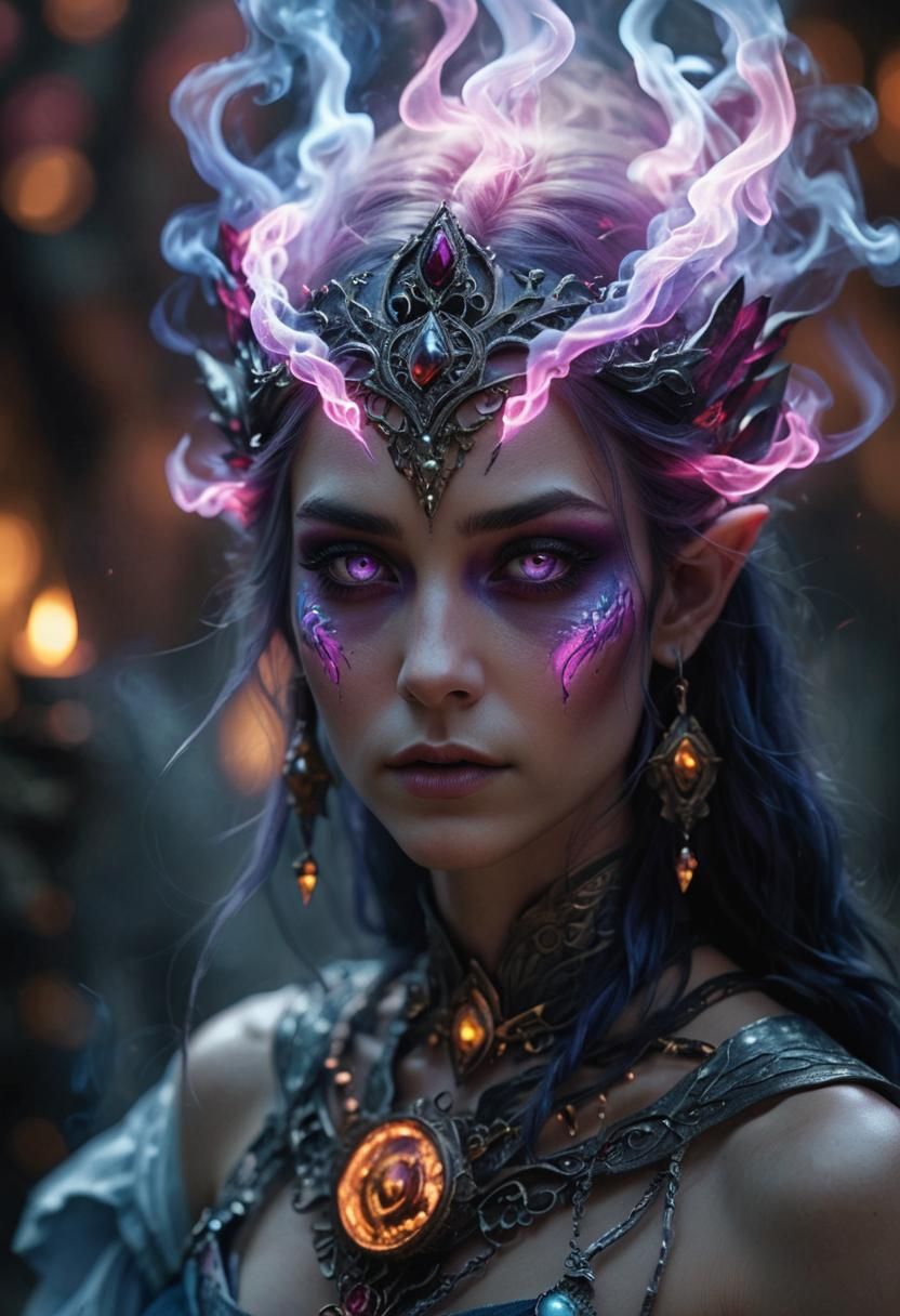 Mysterious Elf Portrait in Photorealistic Style