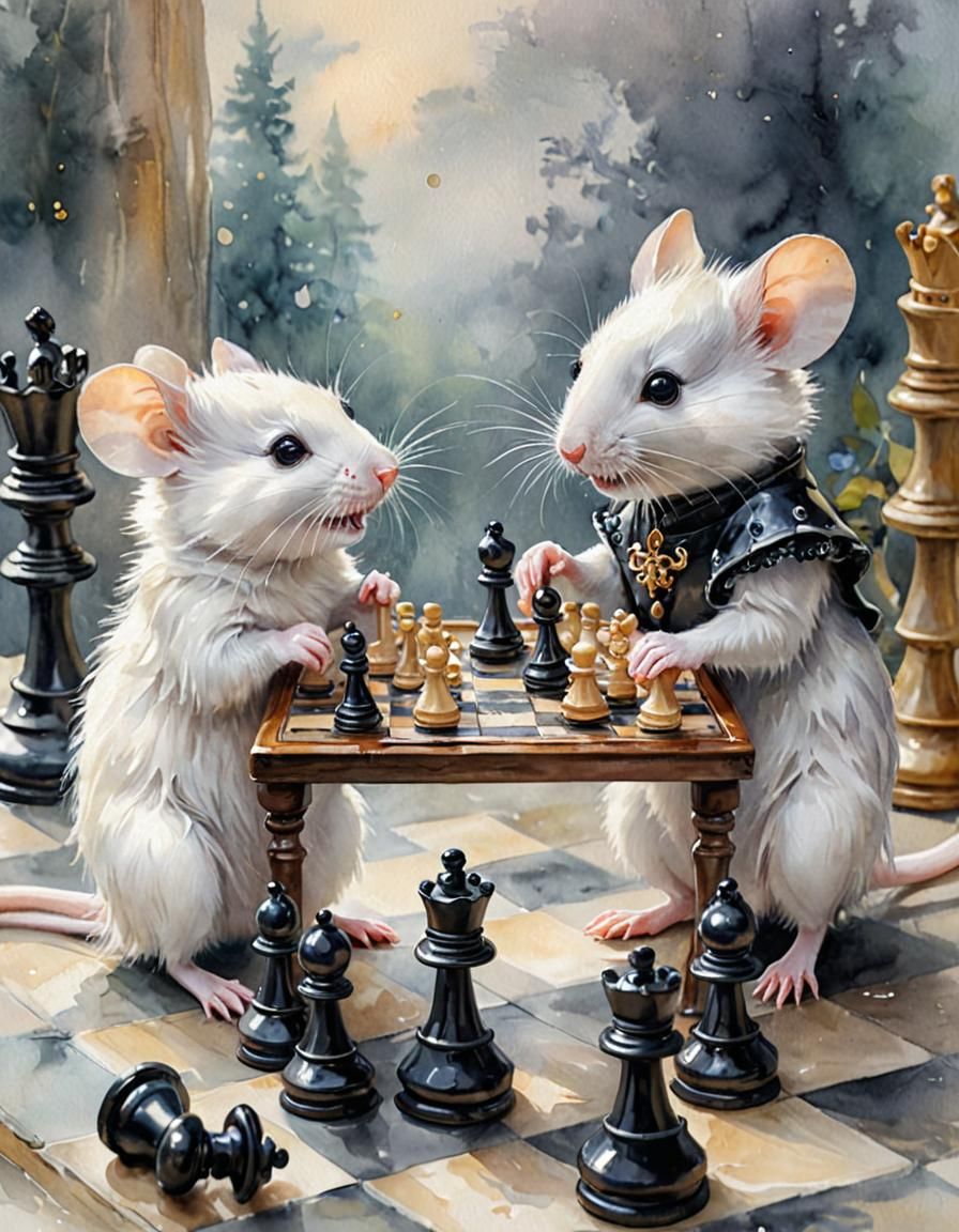 mice playing chess