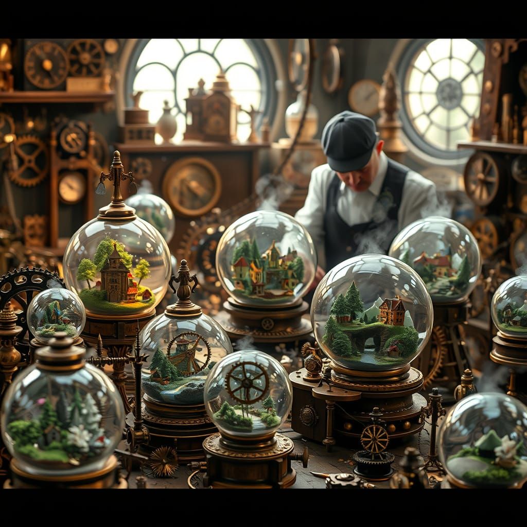 Clockwork Automatons Crafting Miniature Steampunk Landscapes