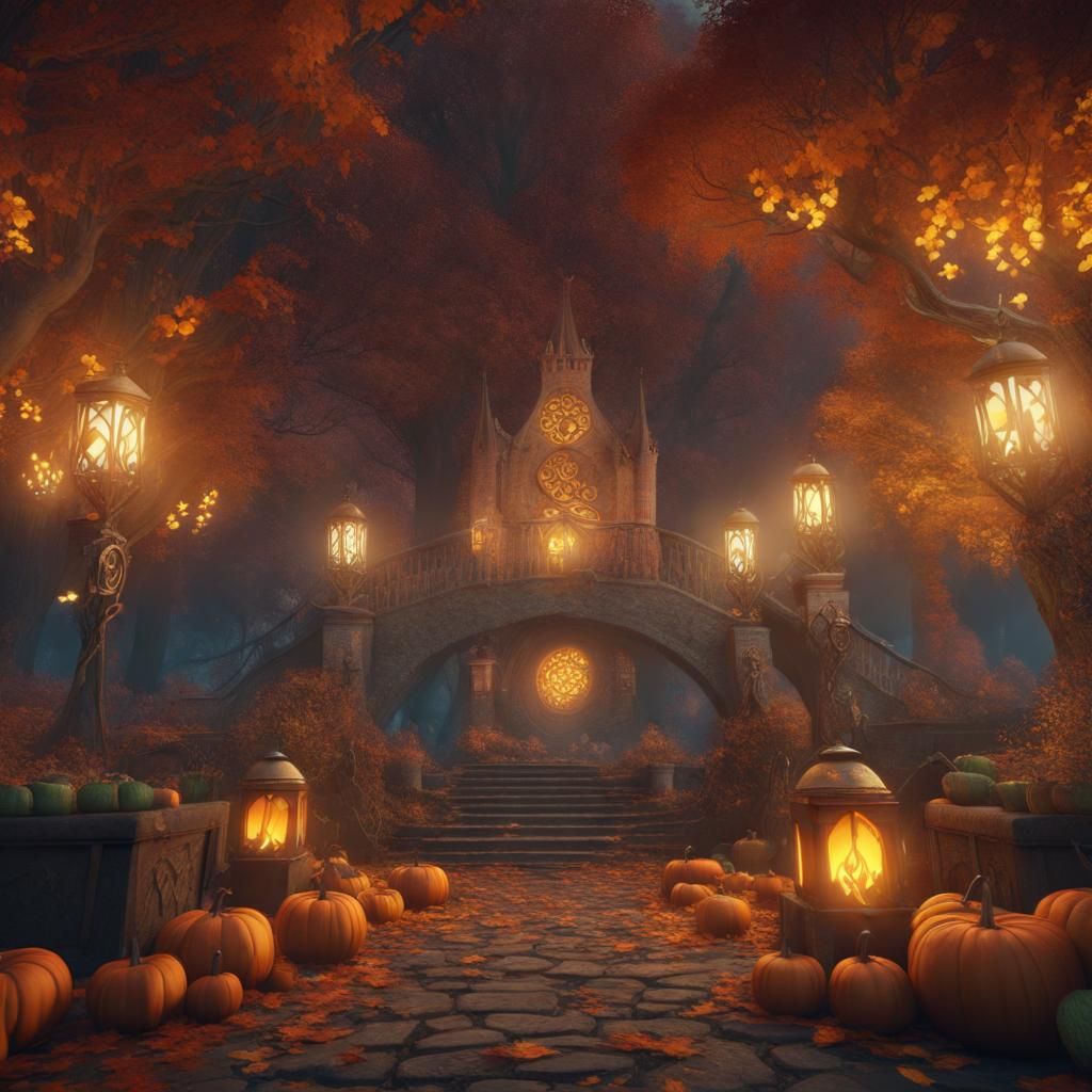 Celtic Autumn Festival in Detailed Matte Painting
