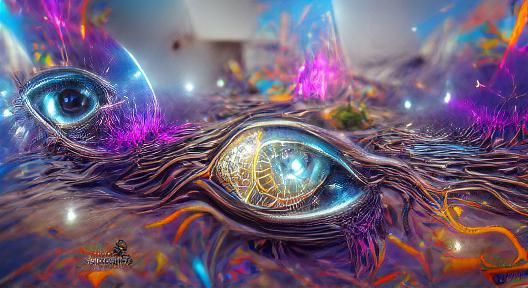 Holographic Mind's Eye: Astral Cosmic Illustration