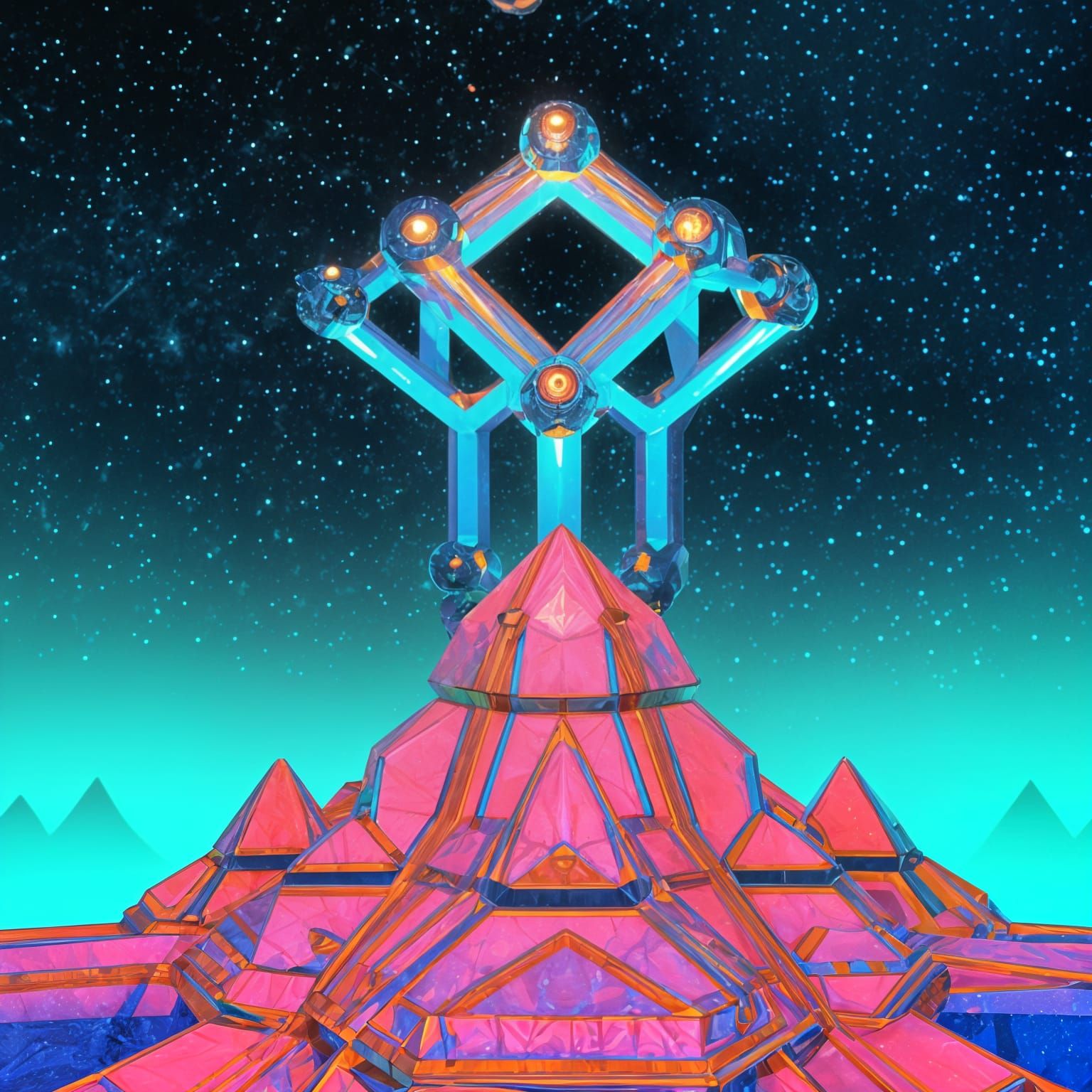 Psychedelic Gas Giant Pyramid