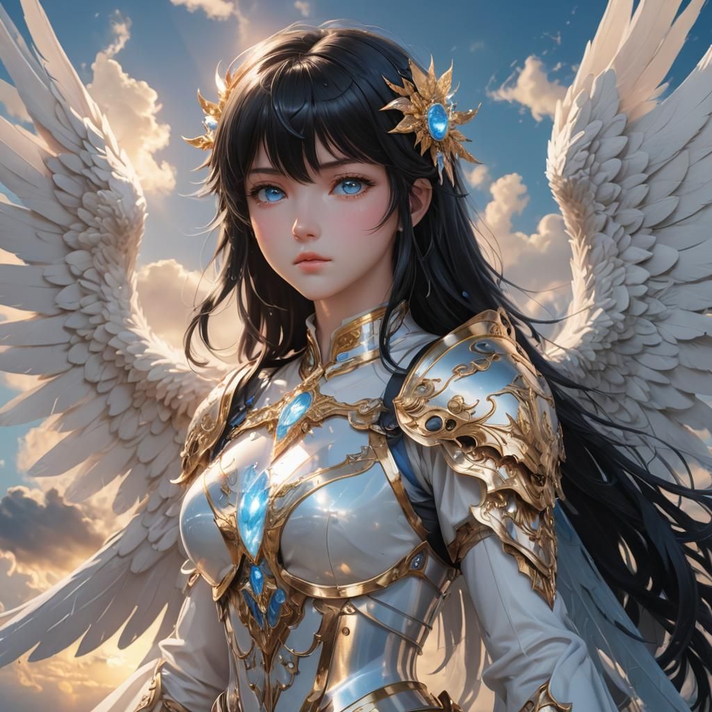 Anime Southern Angel in 3D with Divine Sunshine