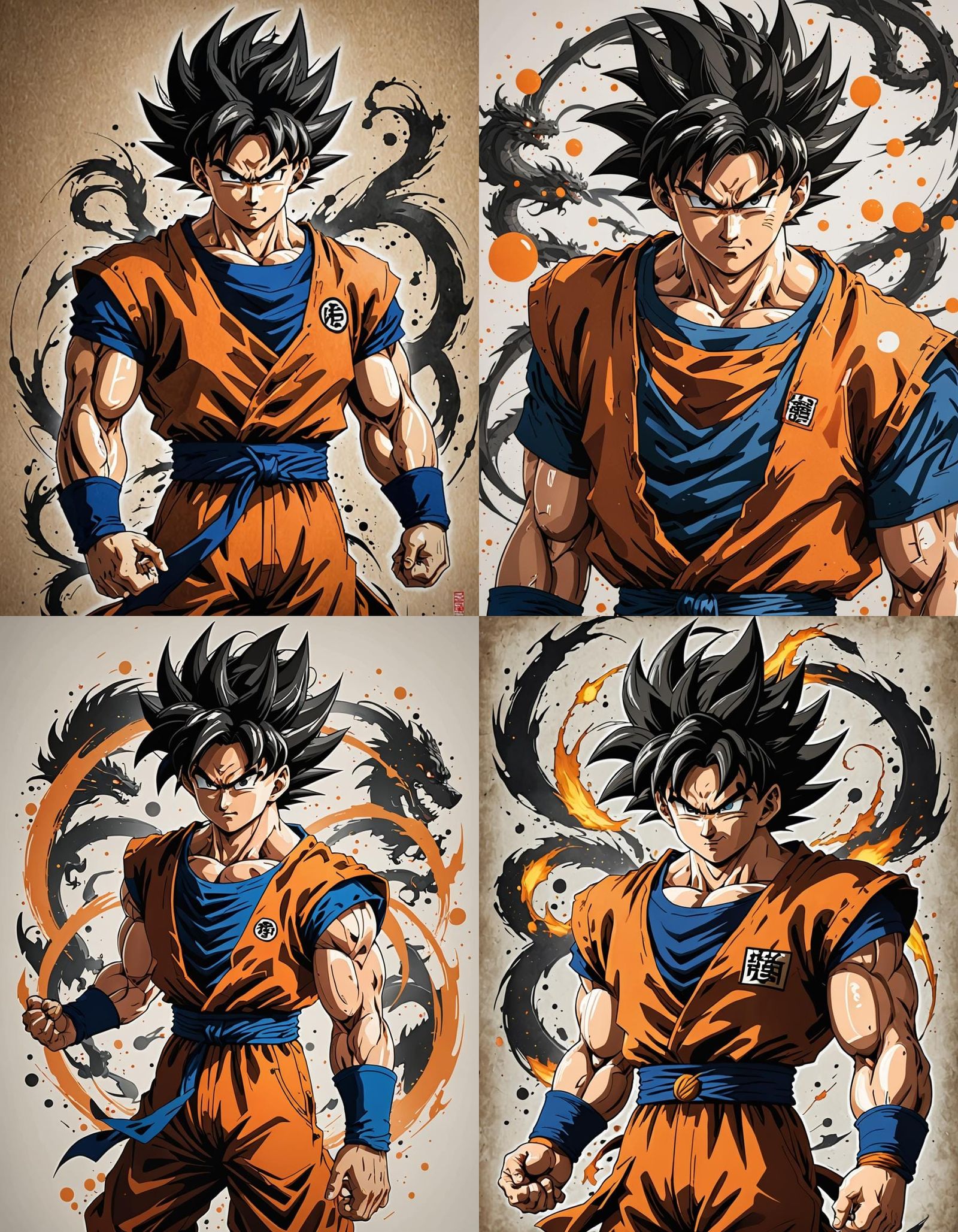 Goku in Dragon Ball Anime Style