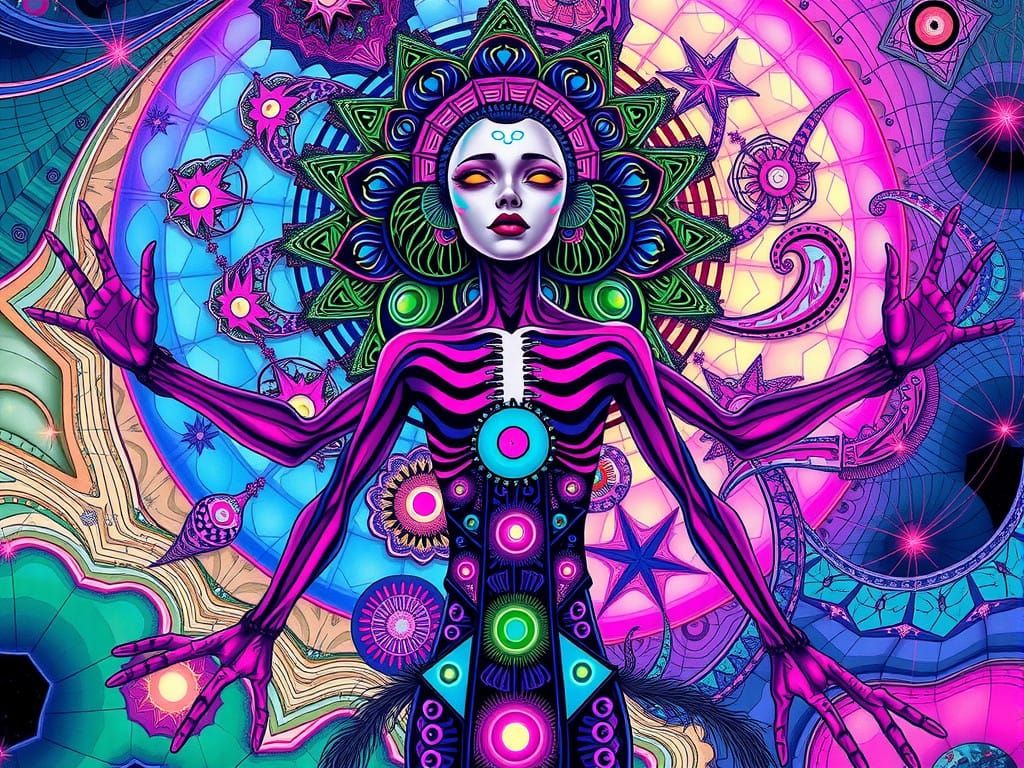 Ethereal Dreamscapes: Morphing Entity in a Kaleidoscopic Rea...