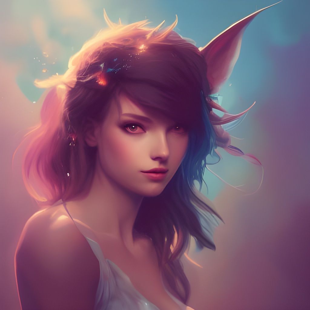 Fairy Fox Portrait in Hyperdetailed Lighting