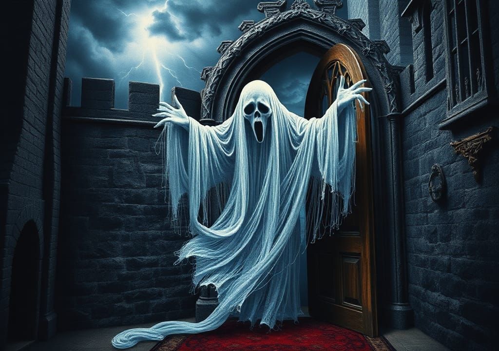 Silk Thread Ghost Unravels in Gothic Storm