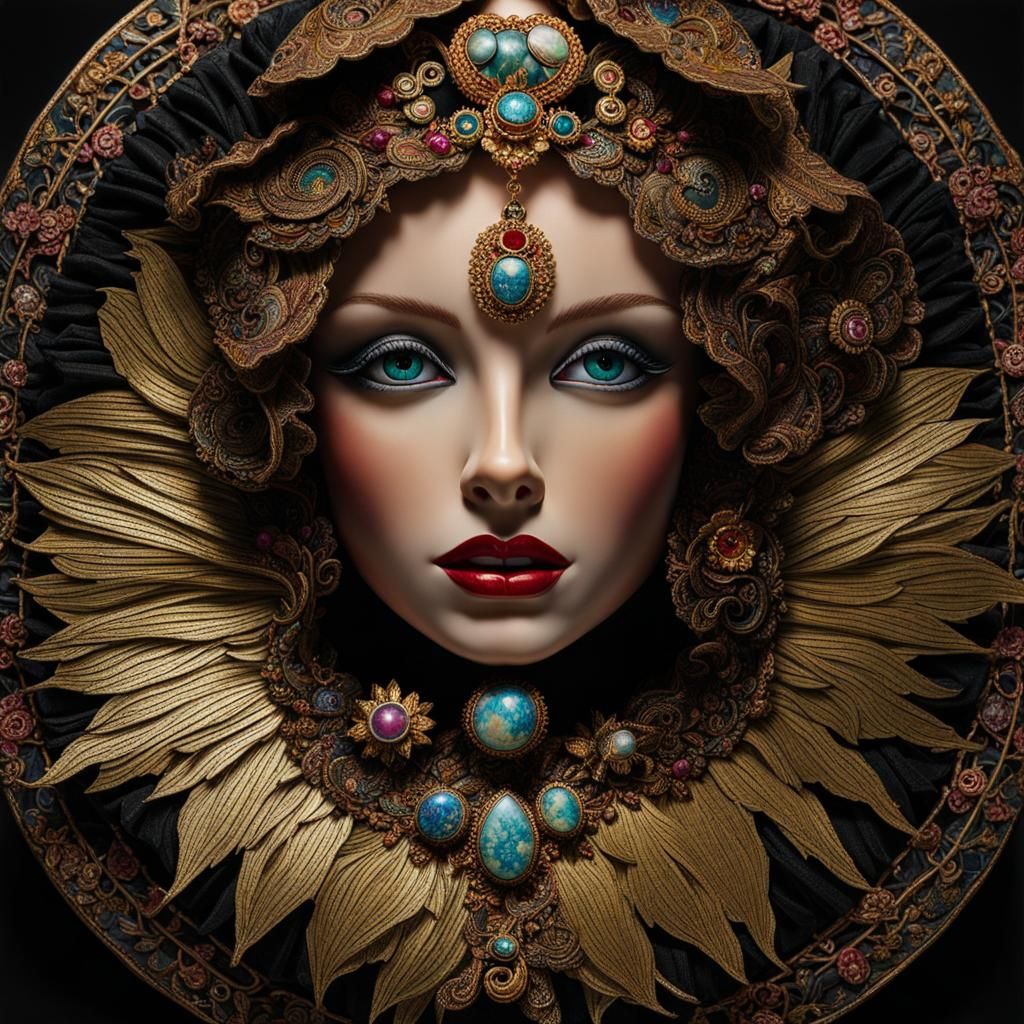 Hyperdetailed Muppets in Tessellated Cloisonne Style