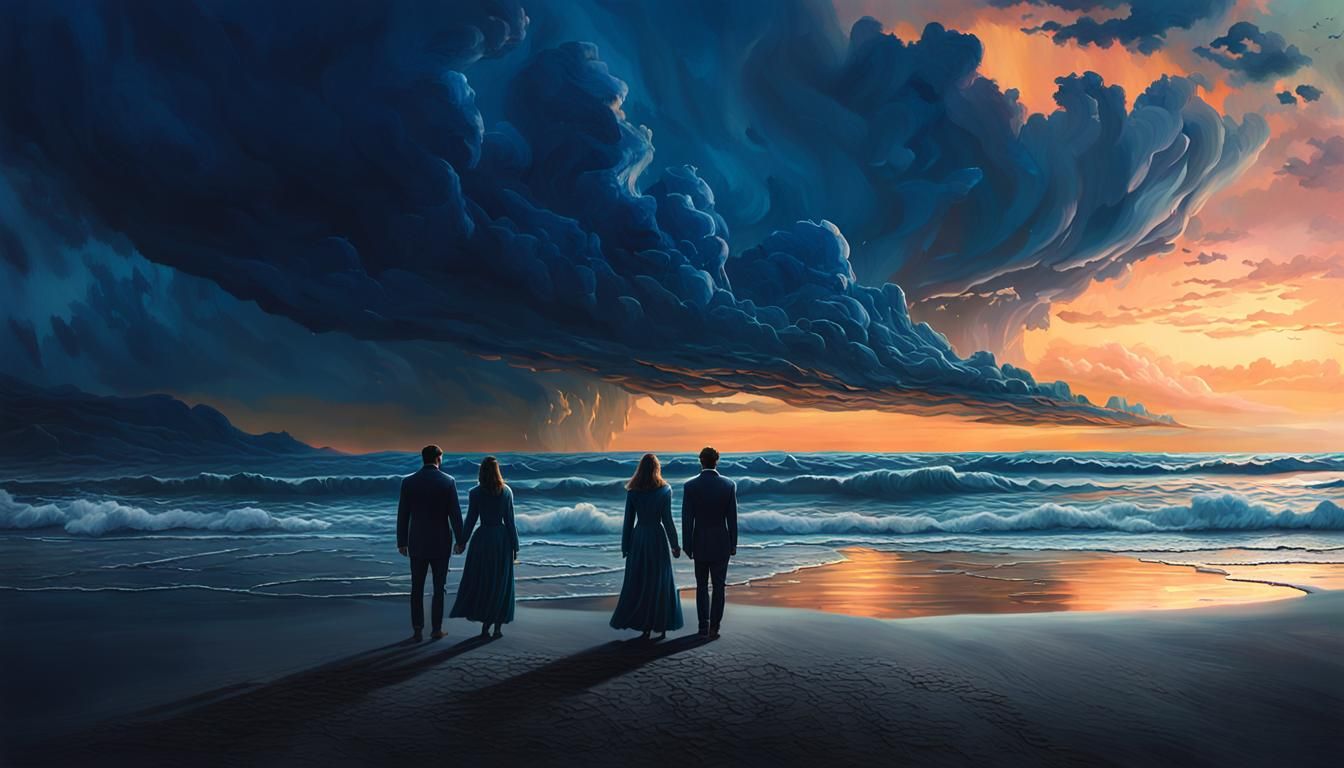Twilight Shore Digital Matte Painting