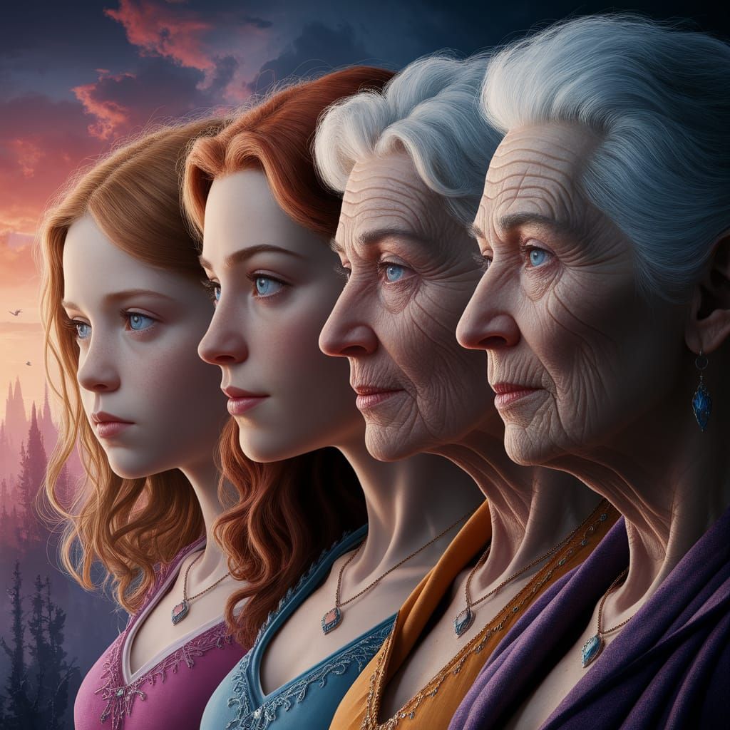 Fantastical Portrait of a Woman Through the Ages in Magical ...