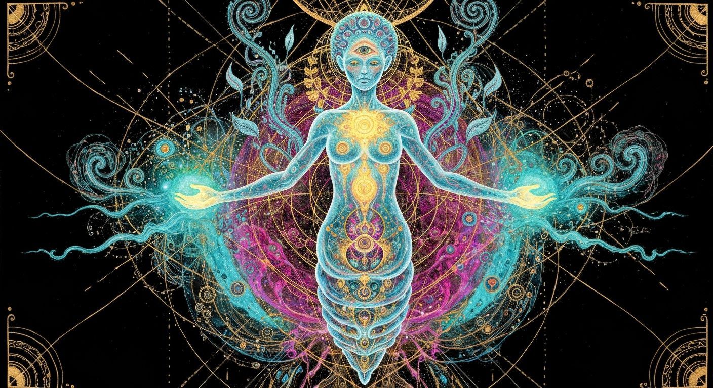 Luminous Being Emerges in Psychedelic Realism