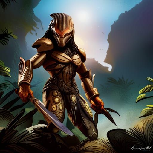 Predator Sharpening Blade in Rio Jungle, Detailed Matte Pain...