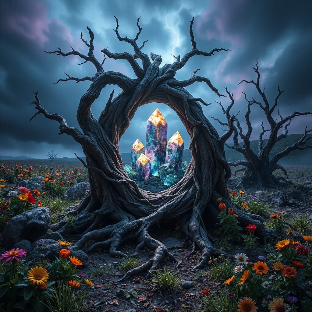 Crystal Root Portal Between Realms