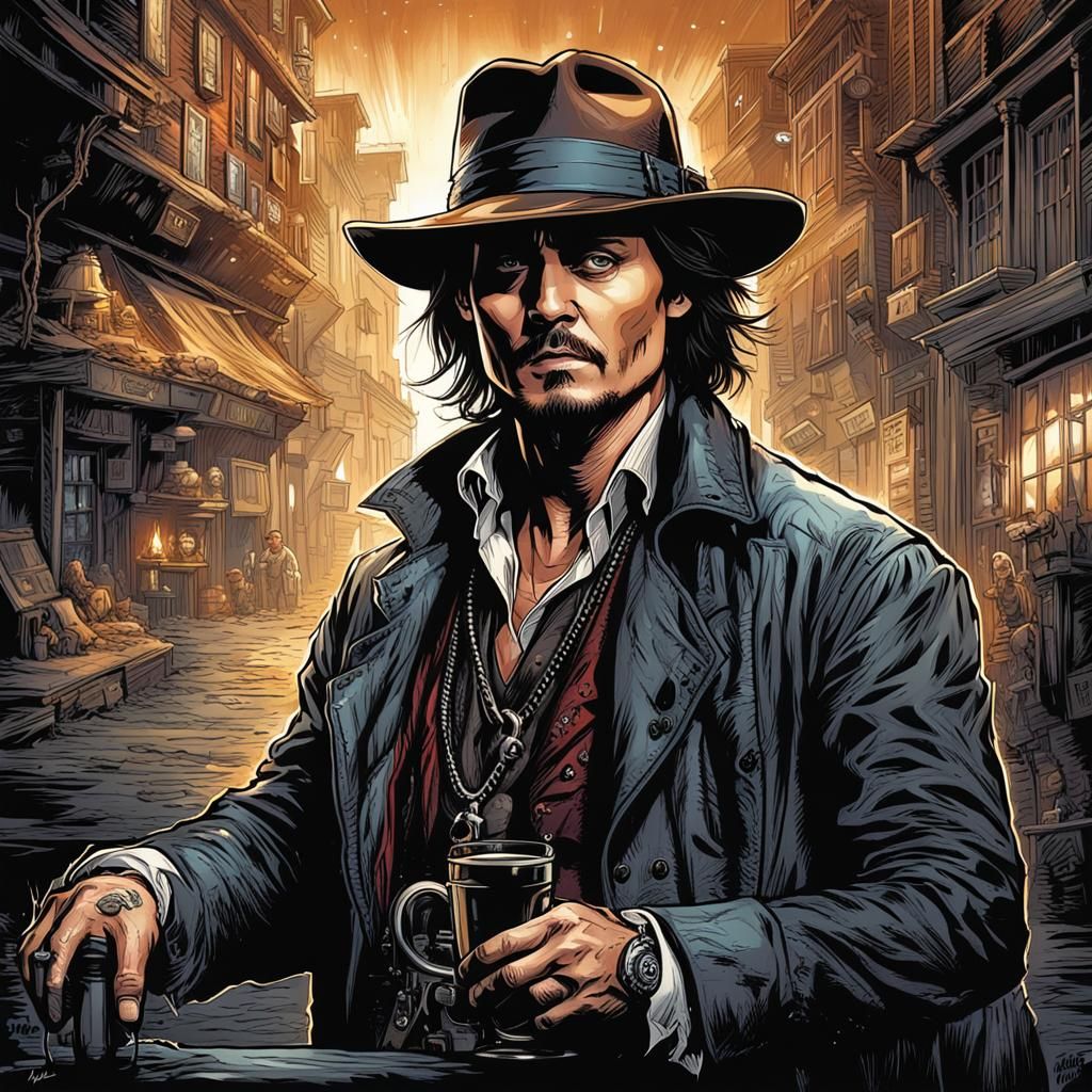 Comic Book Art Portrait of a Man