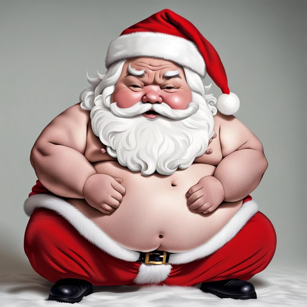 Funny Chubby Santa Claus Cartoon