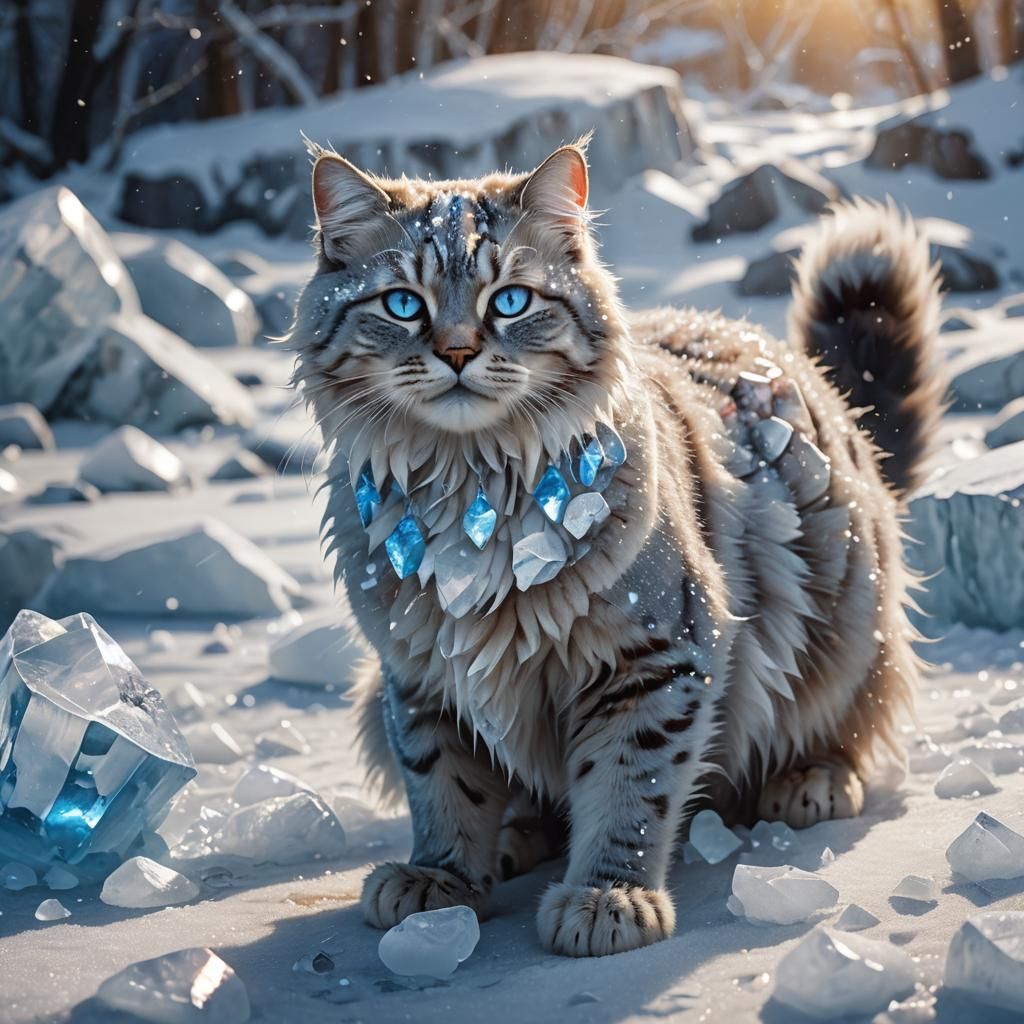 Ice and Stone Snow Cat Concept Art