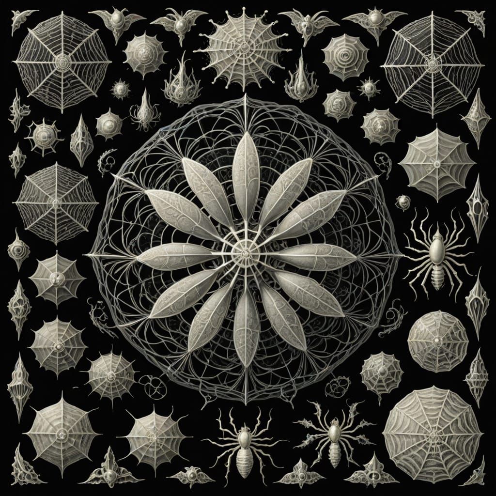 Bioluminescent Spider Silk Rose on Ornate Cushion