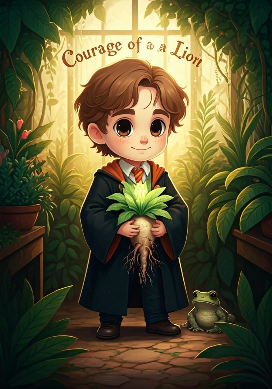 Neville Longbottom's Courage: A Digital Watercolor Illustrat...