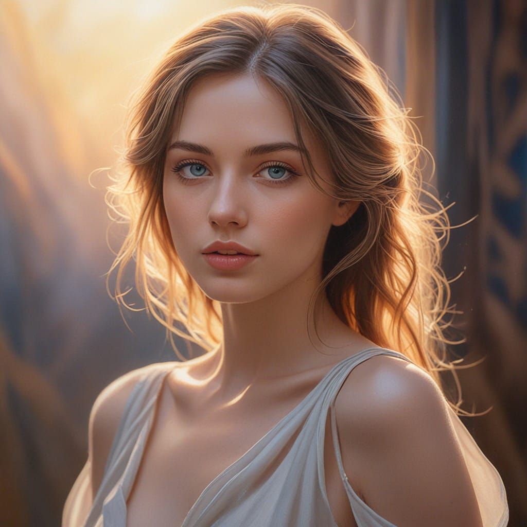 Portrait of a Woman in Colored Pencil Realism