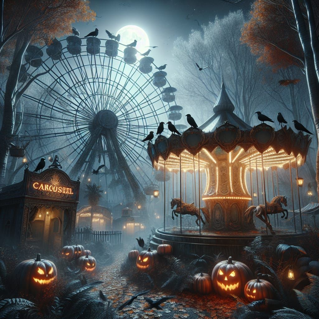 Ominous Haunted Carnival in Fantasycore Style