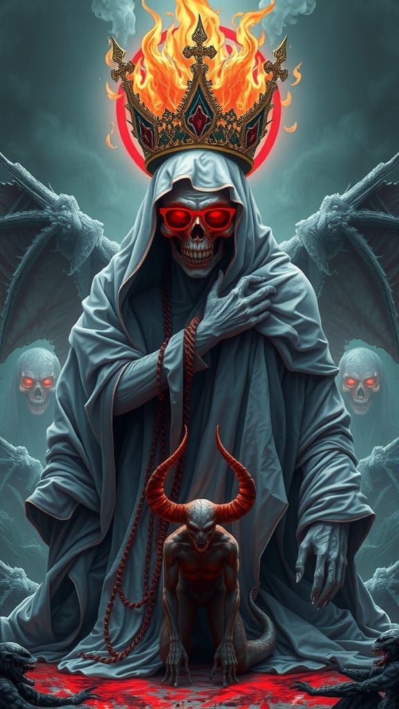 Ghostpunk Ruler of Damned in Silver Red Sunglasses