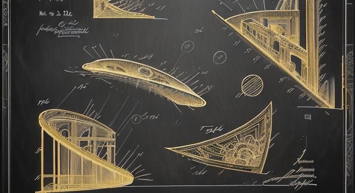 Ornate Technical Drawing of Modern Rome