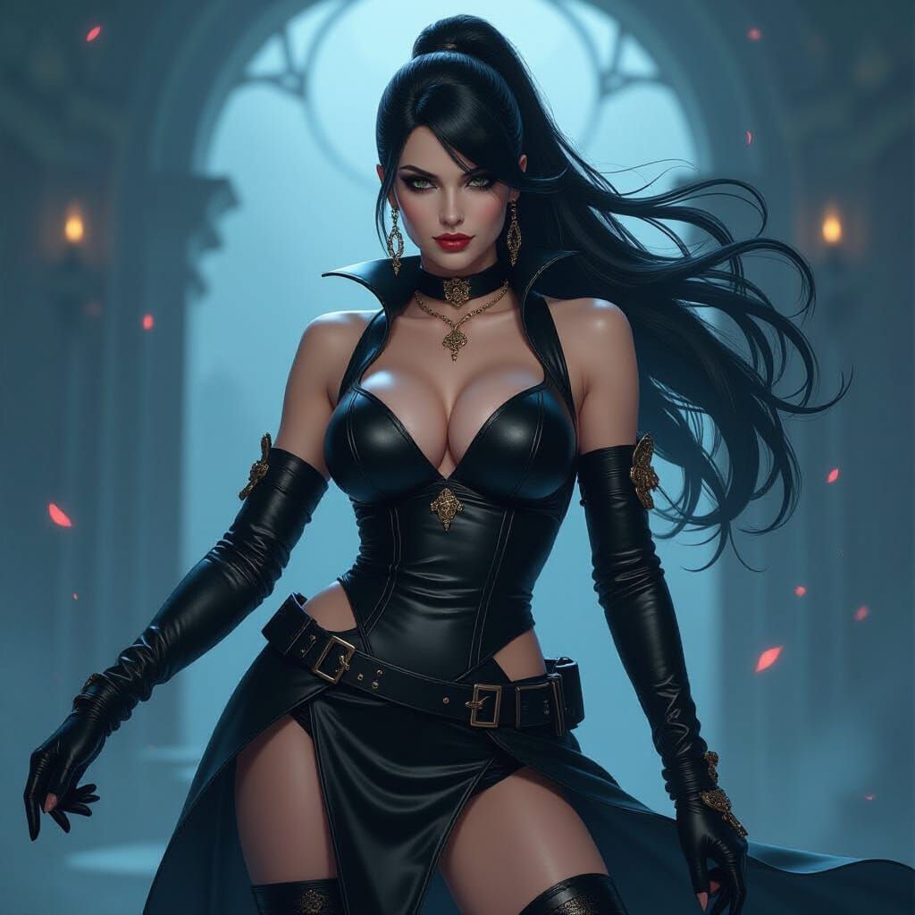 Bayonetta in Hyperrealistic Style