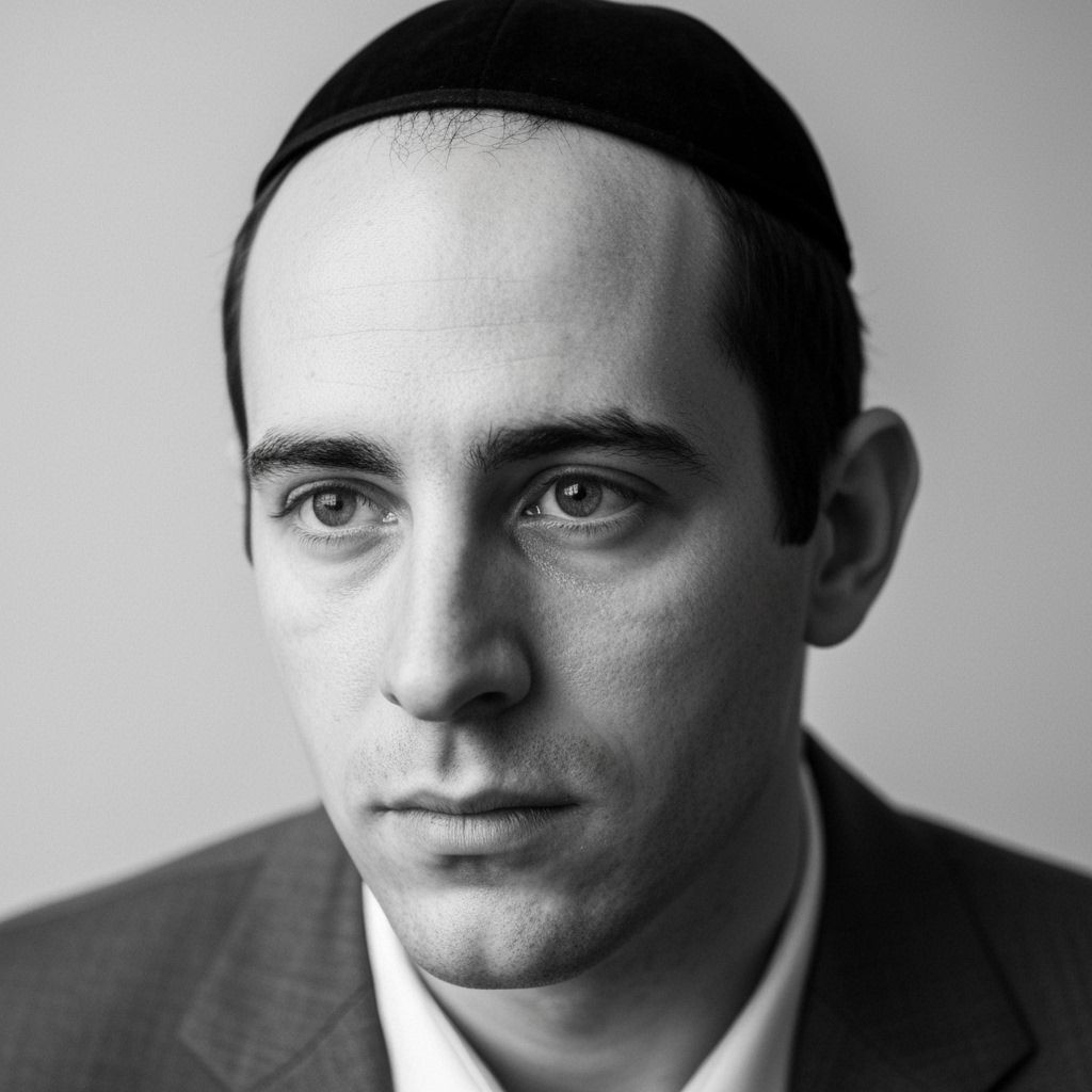 Elderly Jewish Man Caricature Portrait