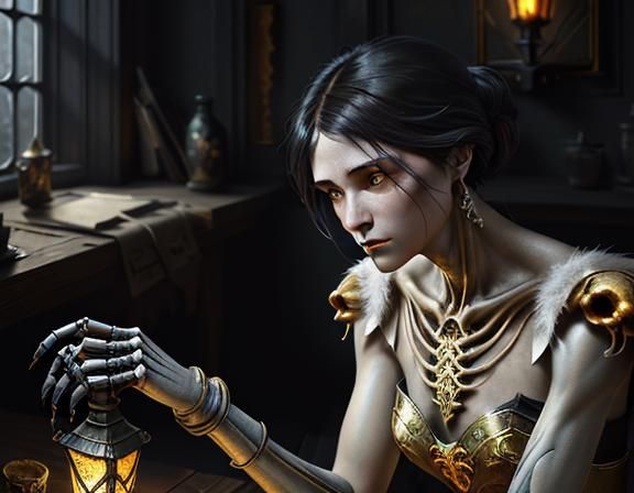 Furry Skeleton Bone Repair: Dark Fantasy Art