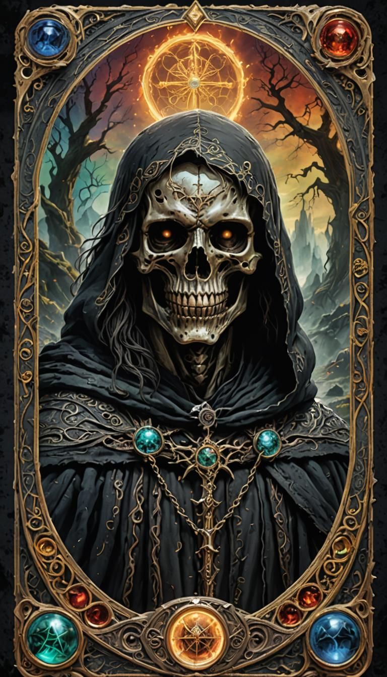 Lord of the Rings Death Tarot Card: Hyperrealistic Art