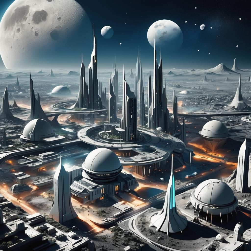 Futuristic Lunar City: A Vision of Tomorrow