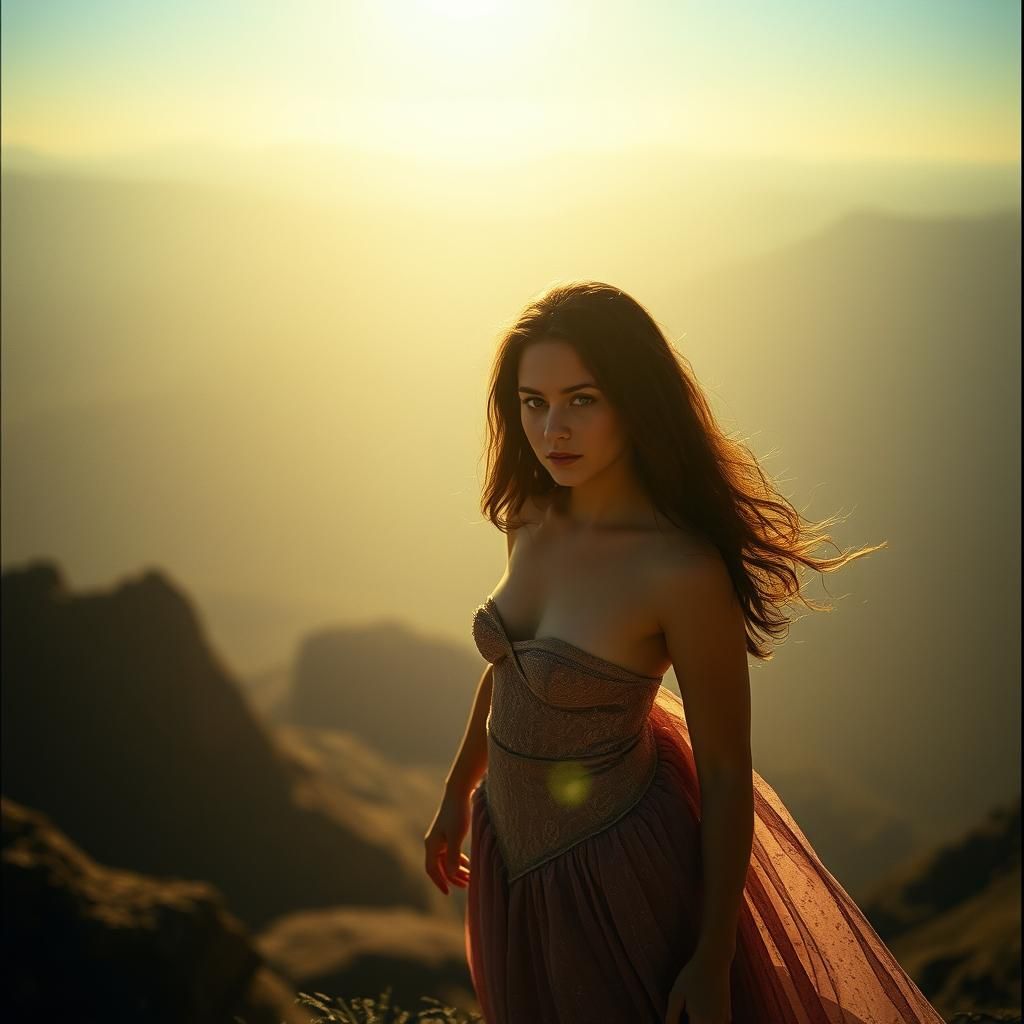 Heroic Figure Bathed in Cinematic Light