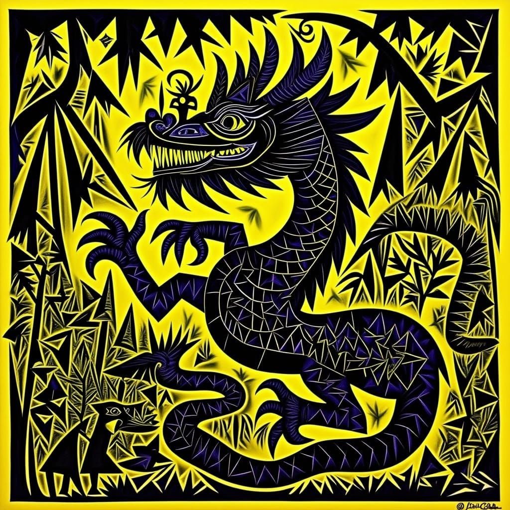 Vibrant Chinese Dragon Illustration
