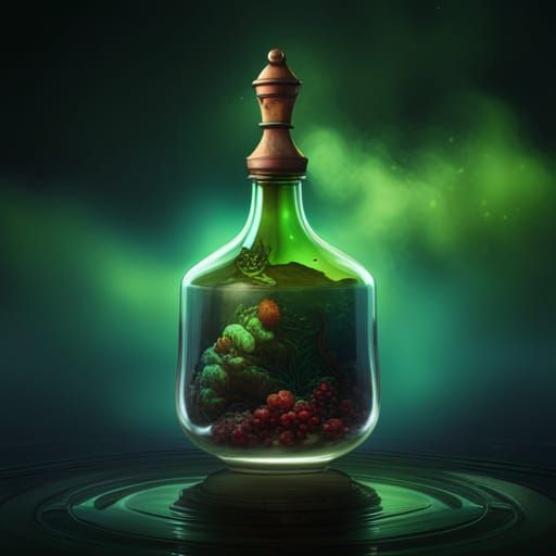 Glowing Jellified Specimen: A Fantastical Concept Art Piece