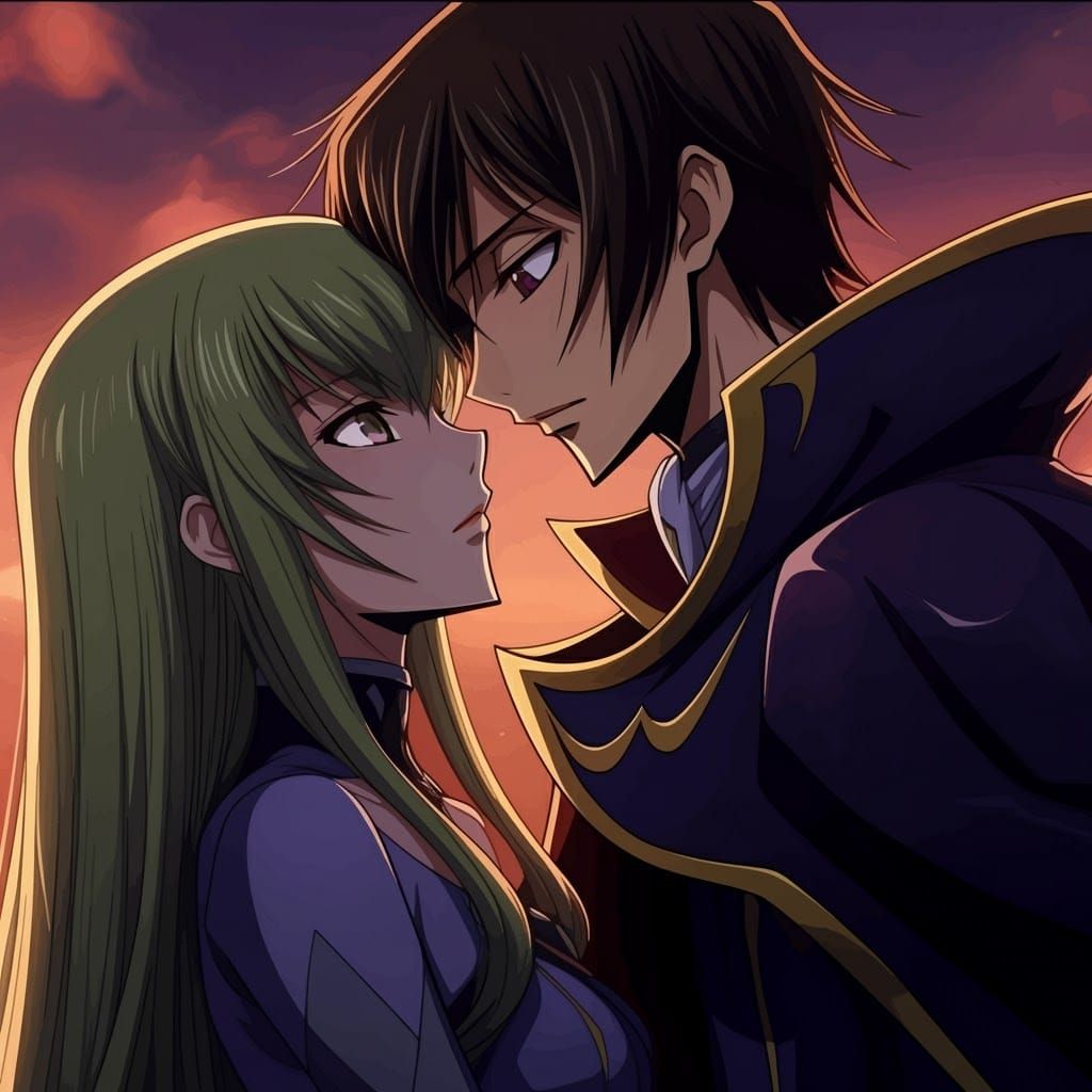 Lelouch and C.C. from Code Geass.
