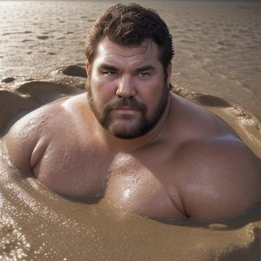 Man Sinking in Quicksand: Professional Portrait