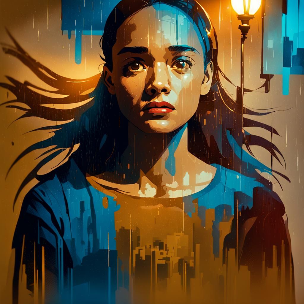 Moody Film Noir Scene in Dimly Lit Room