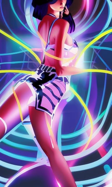 Time-Traveling Bodybuilder in Anime Style