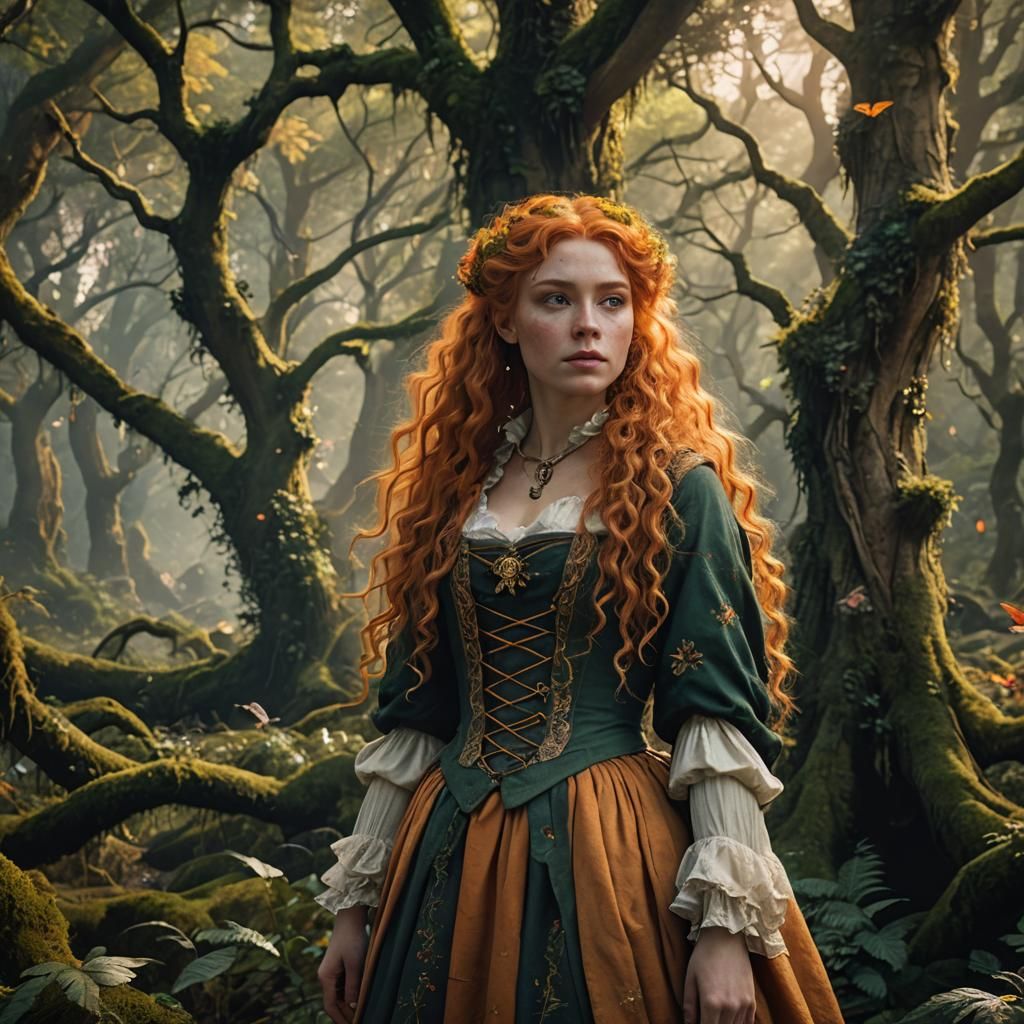 Enchanted Forest Fairy Tale: Irish Girl Portrait