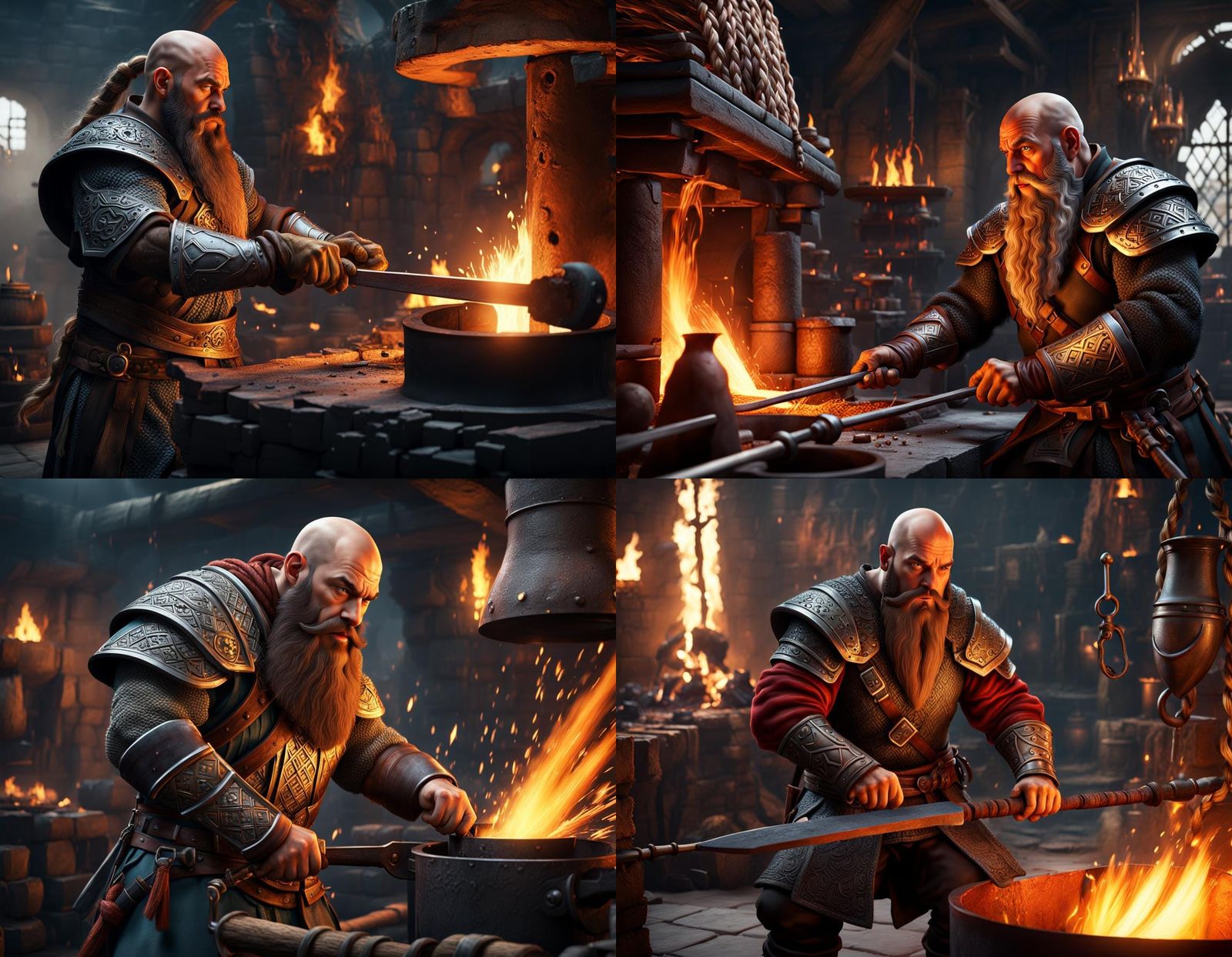 Dwarven Blacksmith: 3D Airbrush Painting