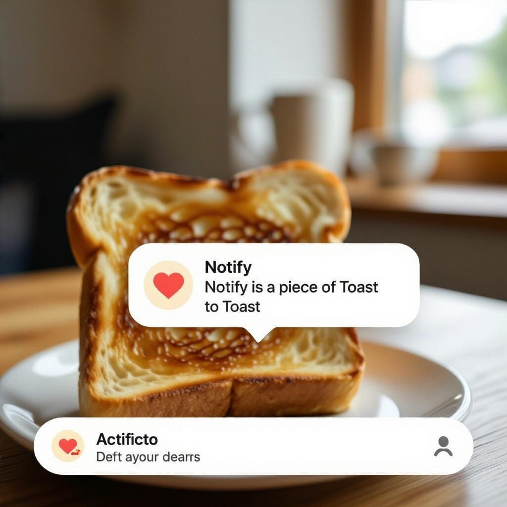 Toast Notification Design with Toast Icon