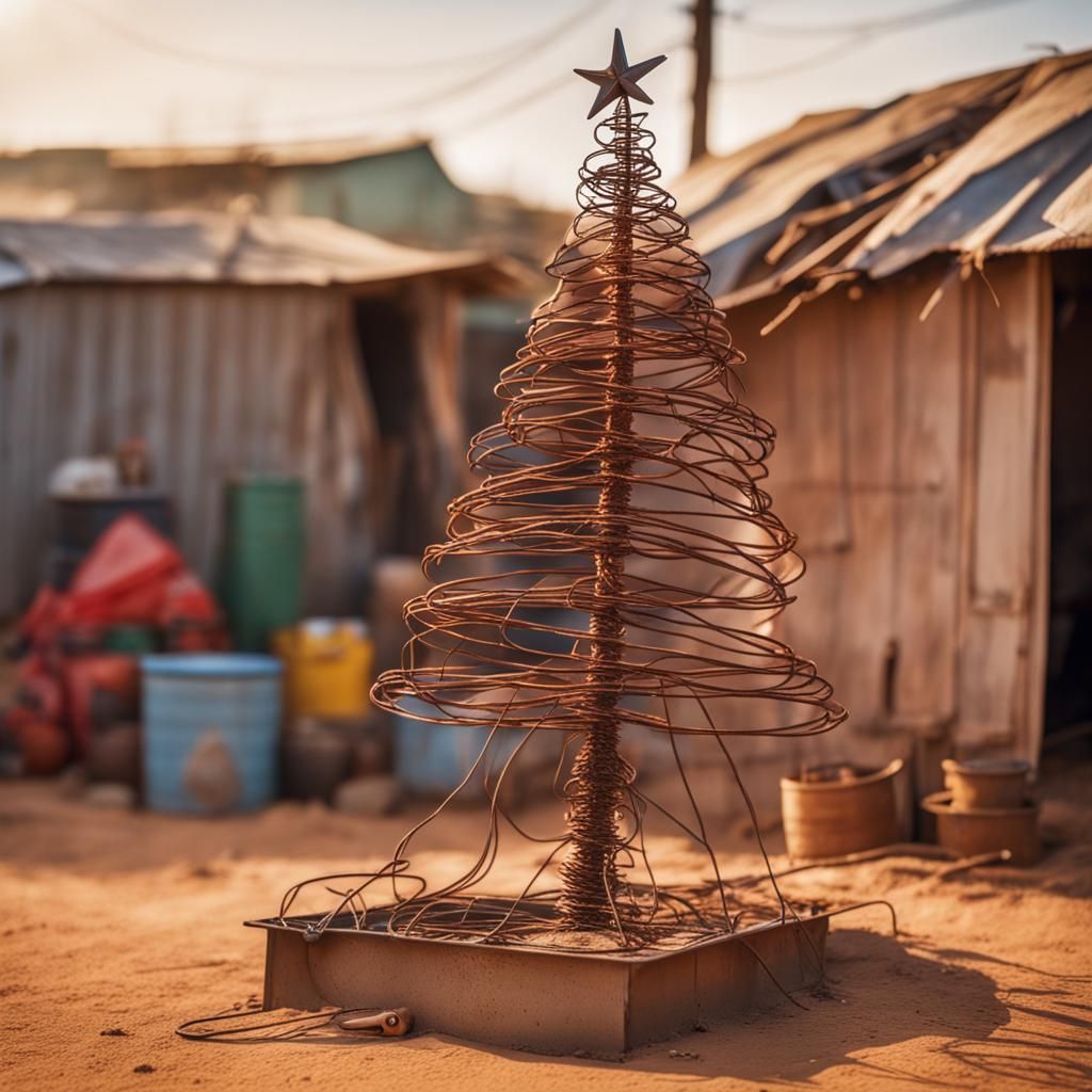 African Suburb Christmas Tree Photo