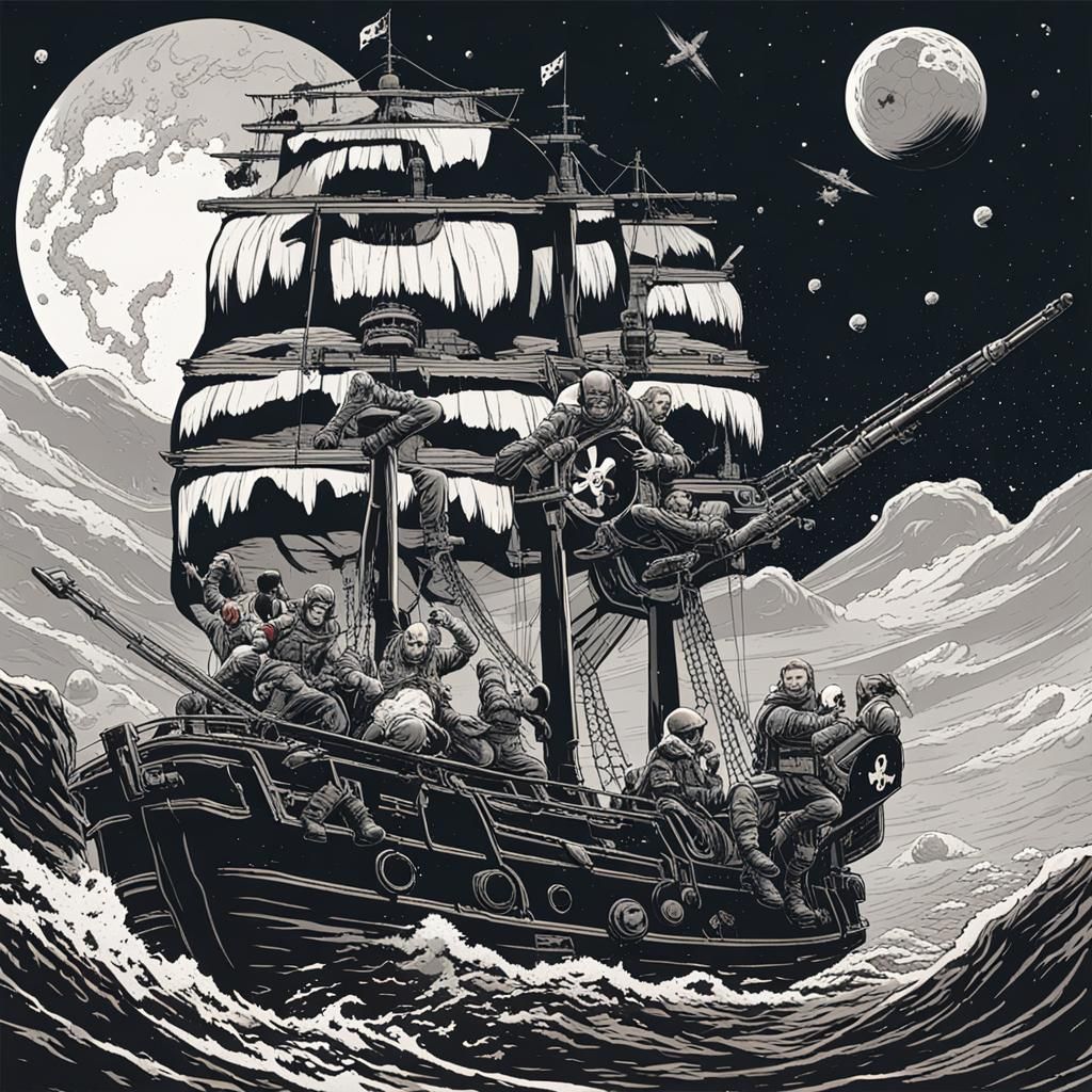 Epic Space Pirate Comic Book Cover