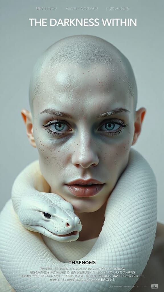 The Darkness Within: Albino Woman & White Snake Movie Poster