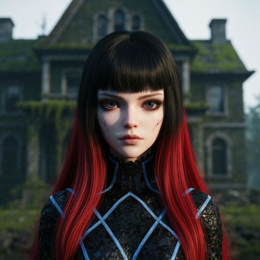 Victorian Goth Princess in Cinematic Style
