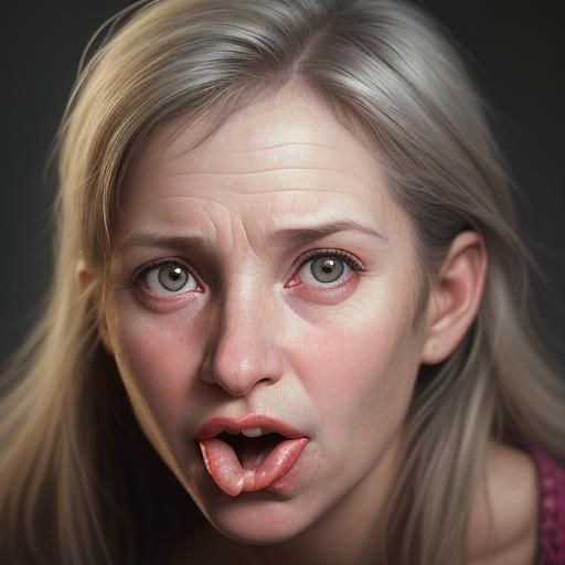 Woman Sticking Tongue Out: Professional Portrait Photography